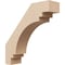 Ekena Millwork 3-inch W x 12-inch D x 12-inch H Pescadero Rough Cedar Woodgrain TimberThane Knee Brace, Primed BRCUR03X12X12PECRCPR - alternate 1